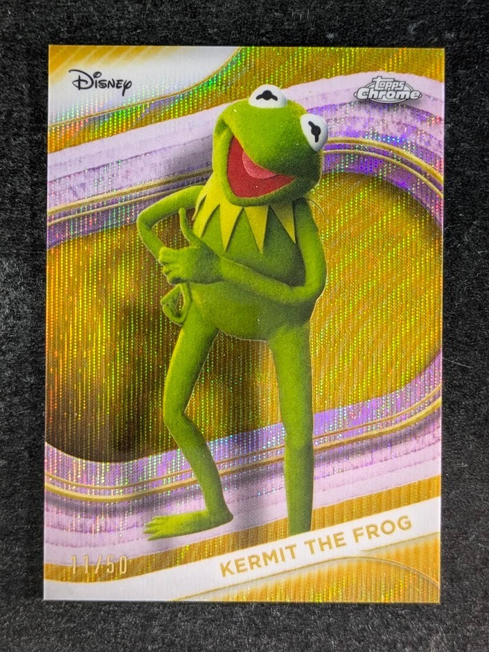 Kermit the Frog 2025 Topps Chrome Disney #122 Aqua Mini Diamonds