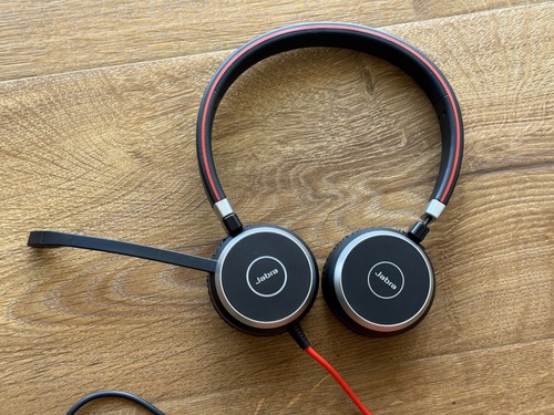 Jabra Evolve 40 Over The Ear Headset 03-02399 w/USB Controller, Bag Tested Works - Picture 3 of 11