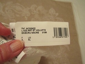 LISE CHARMEL Ivory Lace Boy Shorts Bikini Panties "Art et Volupte"--XL--NWT's