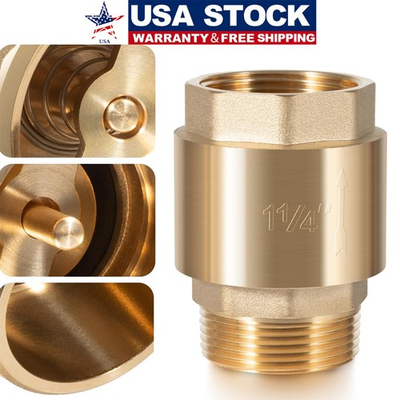 #ad #ad 1 1 4quot; Brass Check Valve 1.25quot; Npt Water Check Valve For Submersible Well Pump $36.99