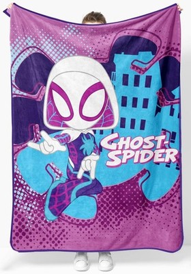 Marvel Spidey and His Amazing Friends Ghost Spider Gwen Throw Blanket - Measu...