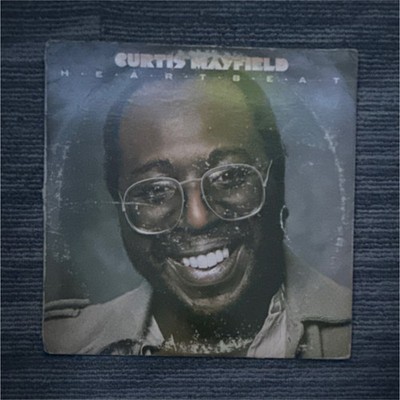 Curtis Mayfield Heartbeat LP Vinyl 12'' Black Soul Heartbeat Record Label
