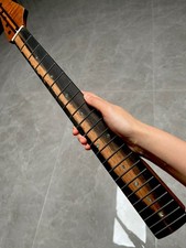 Stainless 5piece Ebony 22Frets Roasting flame Maple Electric guitar Neck 12in