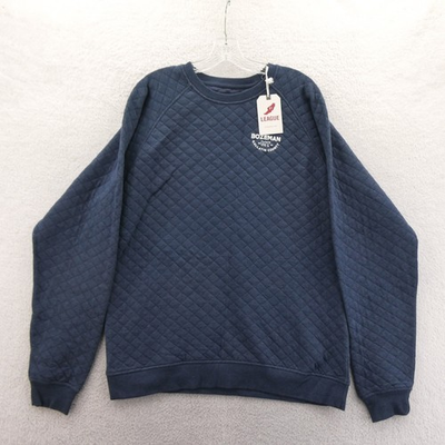 #ad League Sweatshirt Mens Large Bozeman MT Gallatin County Navy Blue Quilted Cotton $68.99