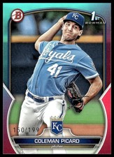 2023 Bowman Draft #BD-161 Coleman Picard Aqua/Pink Gradient #/199