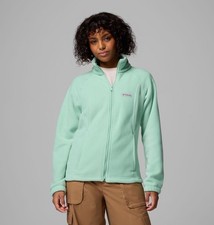 Columbia Women s Benton Springs Full Zip Fleece Jacket New Mint Choose Size