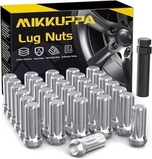 MIKKUPPA M14x2.0 Wheel Lug Nut - Replacement for 1999-2004 M14x2.0, Silver 