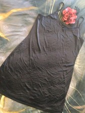 Vassarette Full Slip xl Black Nylon Vneck Slip Lingerie