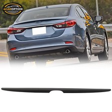Rear Trunk Spoiler Fit 14-21 Mazda 6 4dr Oe Factory Flush Mount Wing Matte Black Rear Trunk Spoiler Fit 14-21 Mazda 6 4dr Oe Factory Flush Mount Wing Matte Black