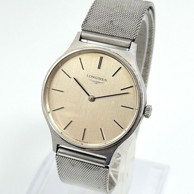 LONGINES L847.4 HAND-WINDING SILVER MEN'S VINTAGE WATCH SWISS MADE