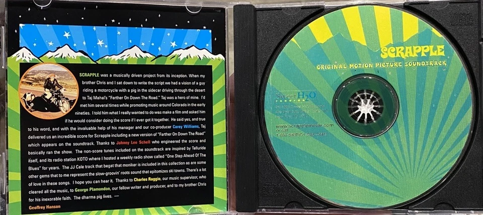 Scrapple Original Soundtrack CD 1999 Sweet H2O Records Rare OOP Taj Mahal Foto 2 de 3