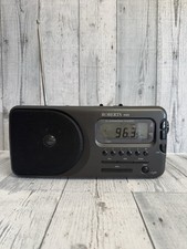 Roberts R309 Vintage Portable Black Radio Alarm Clock FM/MW/LW/SW Tested