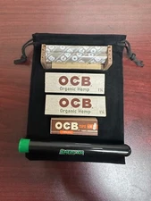 OCB Organic 1 1/4 Rolling Papers Black Bag Combo #7505