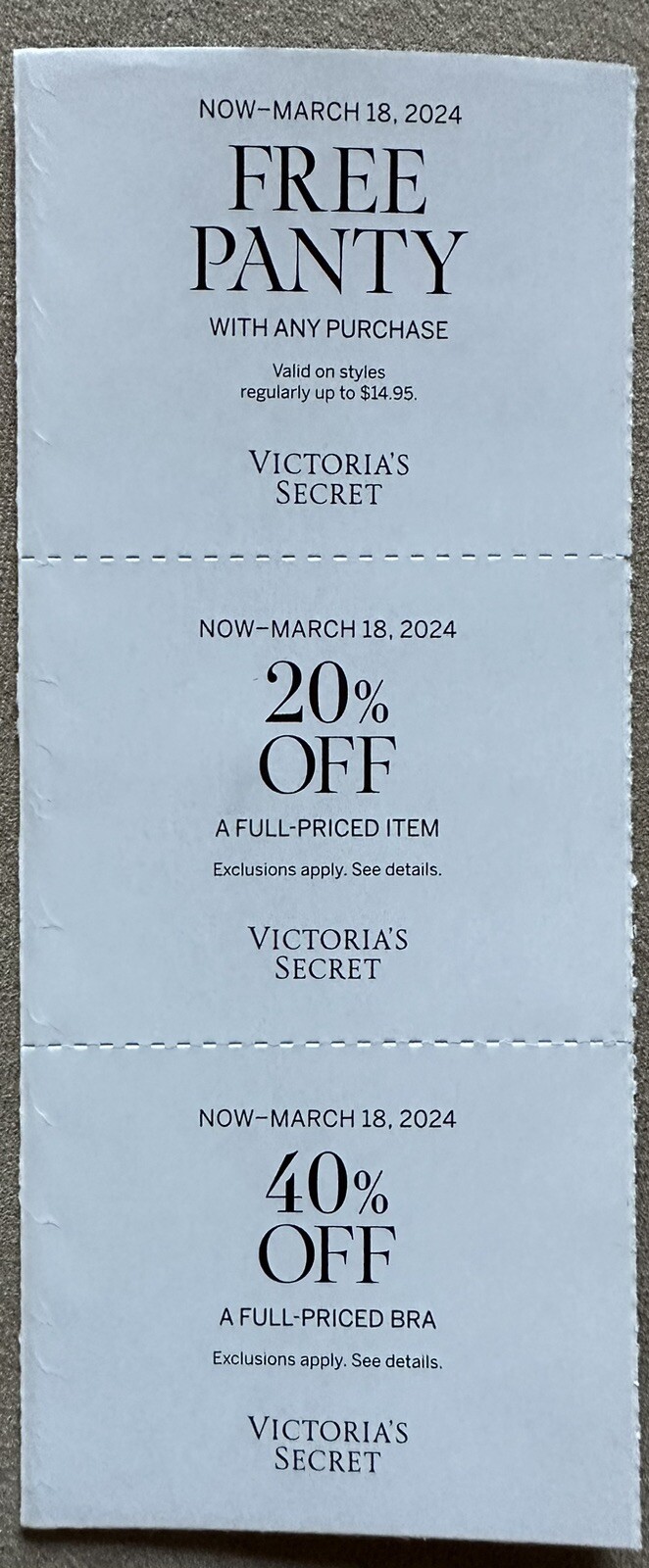 Victoria Secret PINK Coupons 20 Off 1 FP Item; 30 Off Bra Store