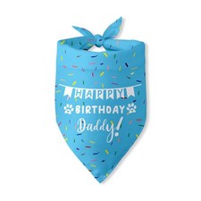 Happy Birthday Daddy Dad Triangle Dog Bandana Scarf for Dogs Dog Dad Gifts Ac...