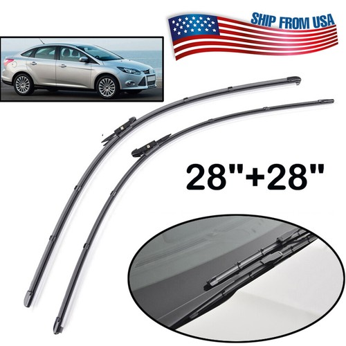 Front Windshield Wiper Blades Set For Ford Focus MK3 Rubber Wipers Set