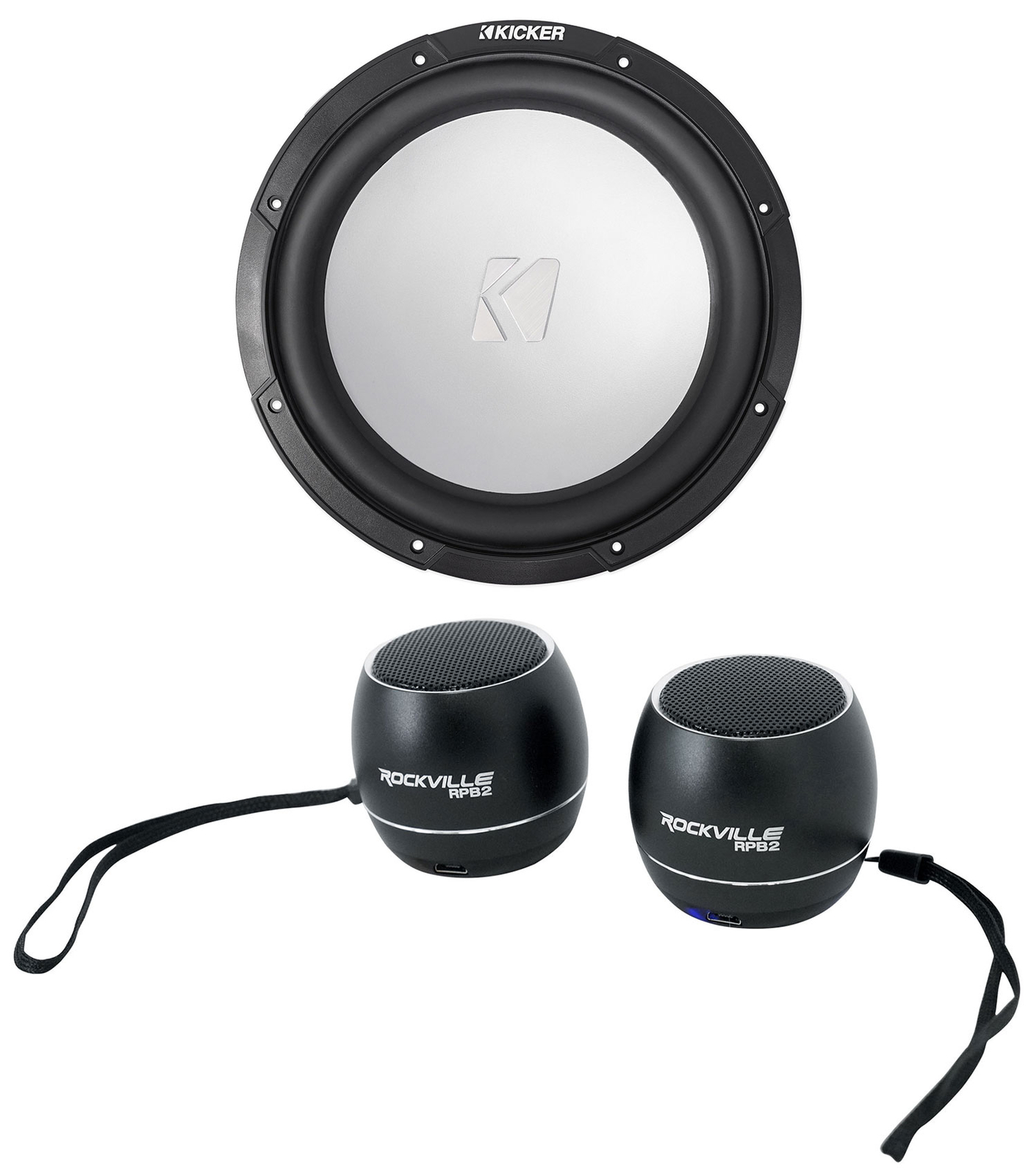 Морской лодочный сабвуфер KICKER 45KM104 10 мощностью 350 Вт SVC 4-омный Sub KM10 Бесплатные динамики 26890₽