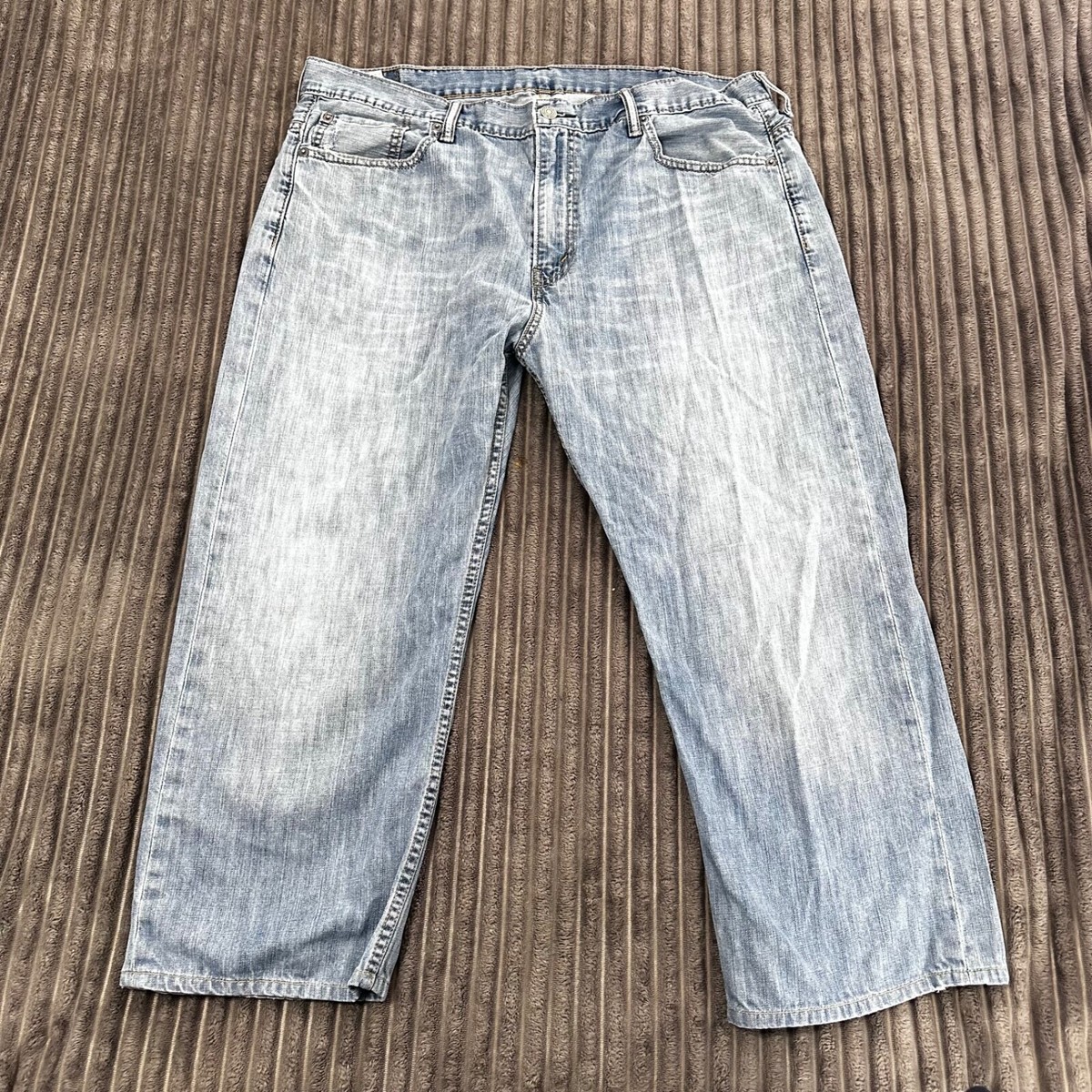 Levis 569 Jeans Mens 38x30 (FITS 38x25) Blue Denim Distressed Y2K