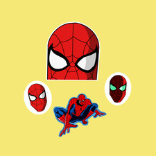 Spider-Man 90s Animated Series Peeking Sticker Pack
