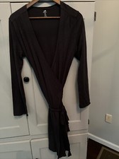 Charcoal Knit Wrap Dress Women’s Small