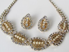 Vintage Bridal Set Vintage Jewelry Vintage Necklace Vintage Earrings Antique Jew