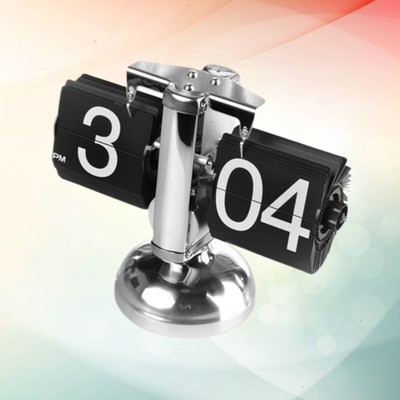  Automatic Page Turn Clock Vintage Home Decor Creative Retro Quartz Office Child