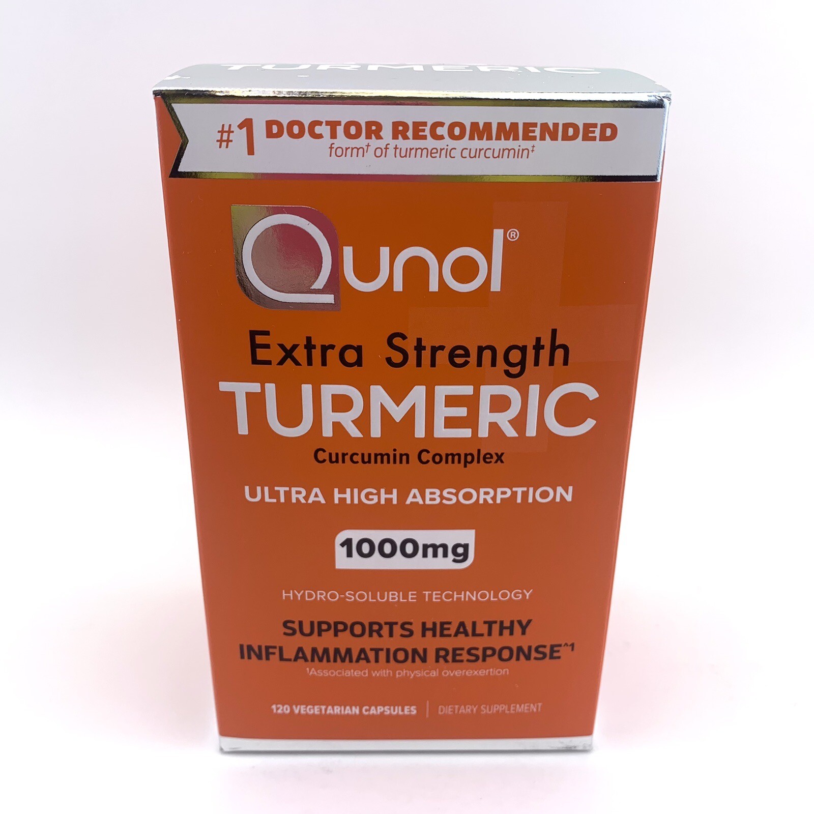 Qunol Extra Strength 1000mg Turmeric Curcumin Complex 120 Vegetarian Capsules eBay