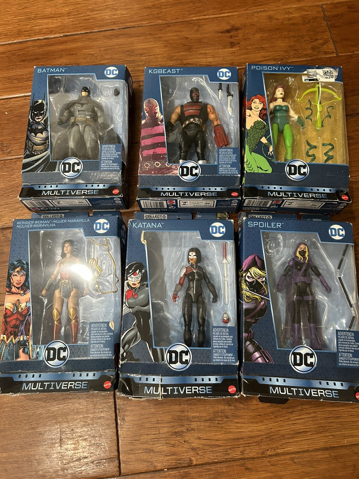 dc multiverse mattel Lot 6 Action Figures, Batman, Wonder Women, Katana…etc
