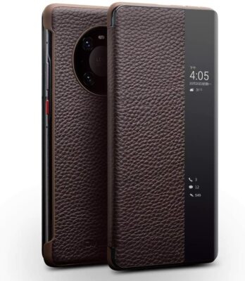 Huawei Mate 40/40 Pro+case Genuine Leather Flip Sheath Ultra-thin Window Opening