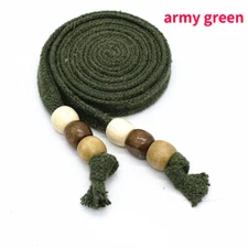 Wooden Beaded Cotton Drawstring Cord Replacement Rope for Hoodie Pants Rope Tape