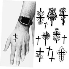 2 Sheets Waterproof Small Cute Fake Hand Finger Wrist Temporary Tattoos