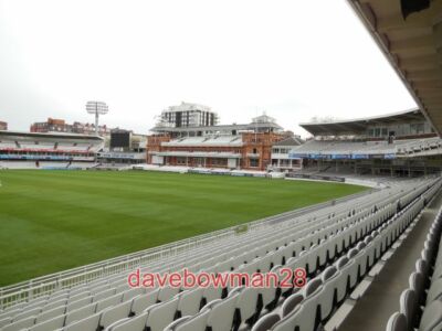 PHOTO  PAVILION END - LORD'S CRICKET GROUND VIEWED FROM THE GRANDSTAND 2013