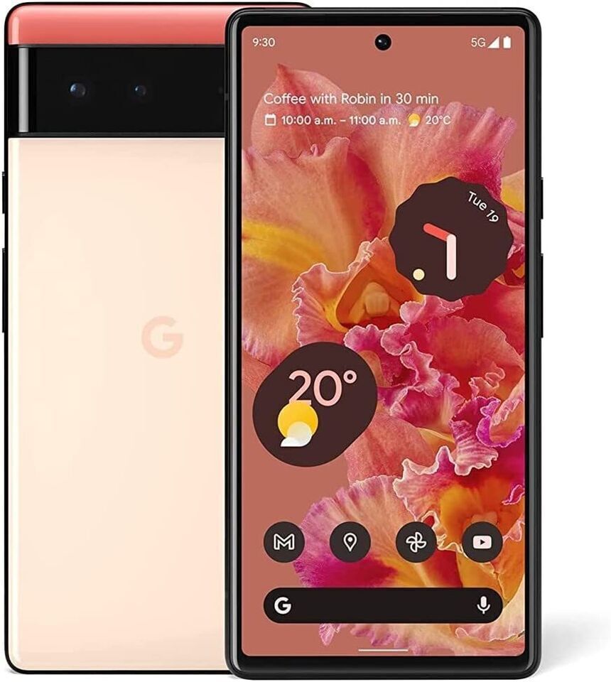 Google Pixel - 中古 Pixel6 128GB softbank kinda coral Google Pixel 6 5G Android Phone Unlocked Smartphone 128GB