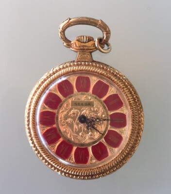 Magnifique Montre Suisse SEEGA À Gousset Ciselé De Movement  Mécanique