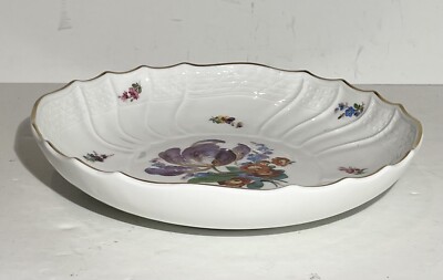 Vintage MEISSEN 1000 Jahre 1929 Serving Bowl Scattered Flowers | eBay