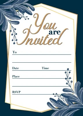 STONEHOUSE COLLECTION You Are Invited Formal Look Invitations - 25 Invites with Envelopes - B15212