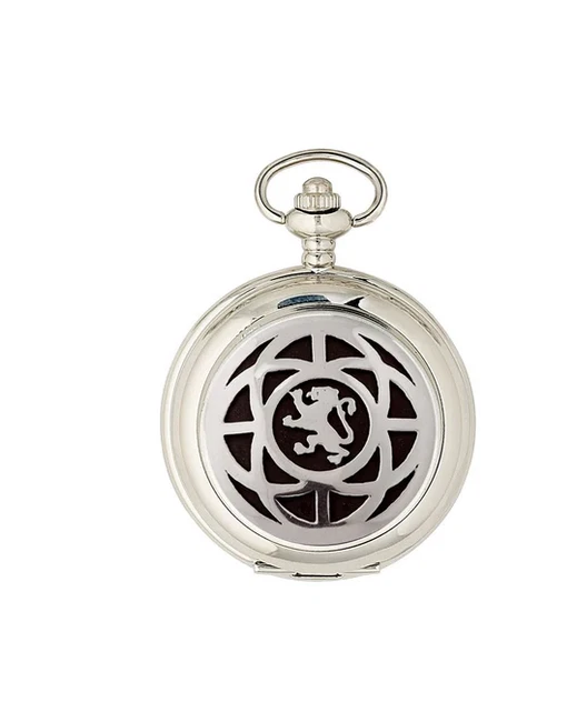 Scottish Celtic Lion Rampant Half Hunter Quartz Pocket Watch PW111Q