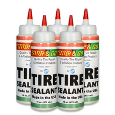 Stop & Go Tire Sealant Premium Flat Preventative  Made in The USA (16 oz) 5 Pack