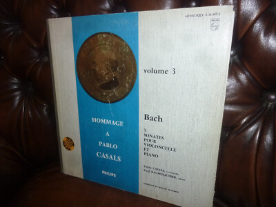 Bach Sonatas Pour Violoncello et Piano, CASALS Baumgartner France L 01.407 LP