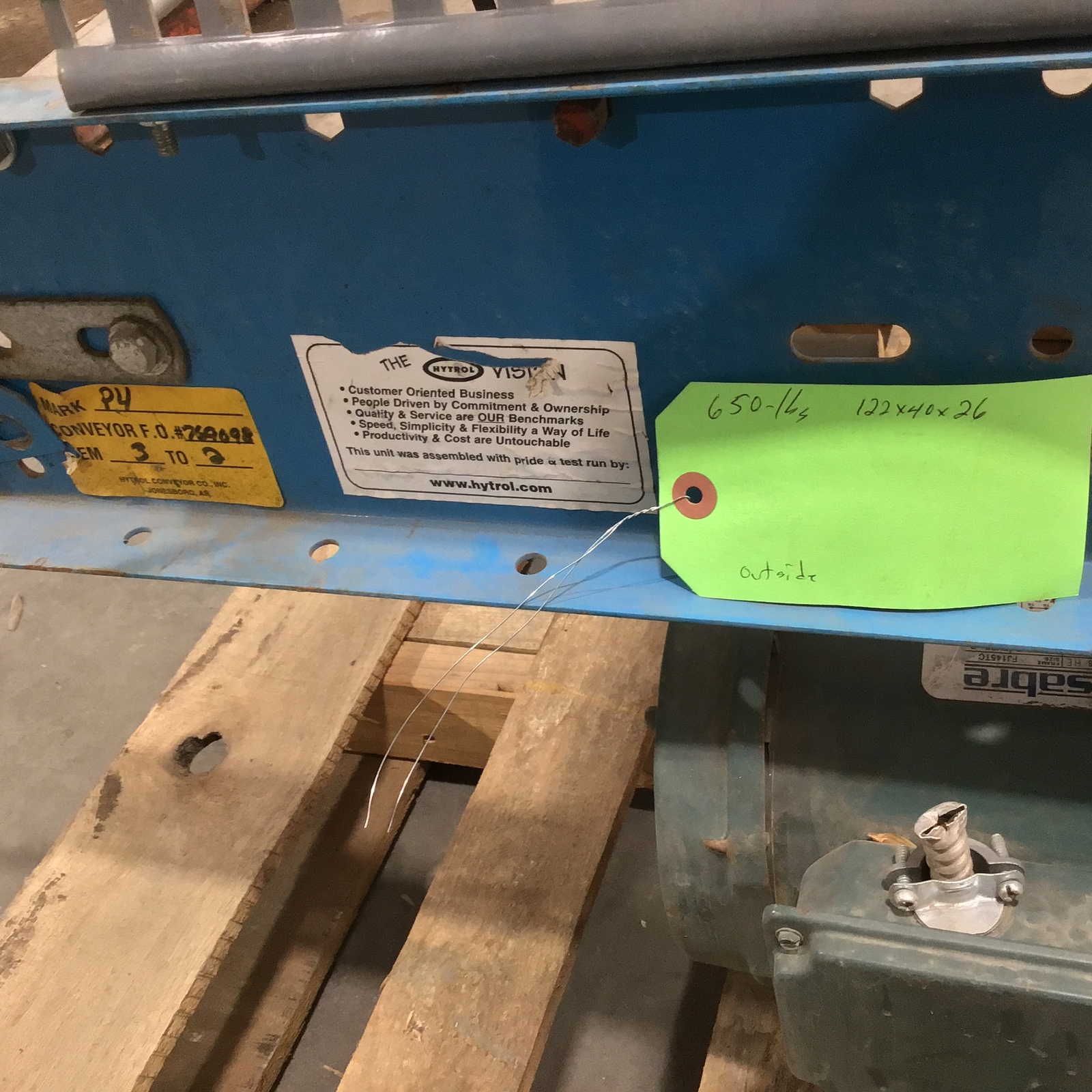 Hytrol SN: 457492 Driven Belt Conveyor - Gravity Roller Conveyor | eBay