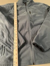 L.L. Bean Mens Size L Fleece Jacket Zip Up  Blue