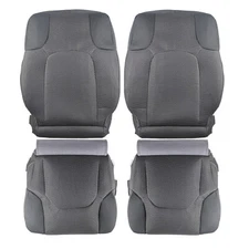 For 2005-2019 Nissan Frontier Driver &Passenger Bottom-Top Cloth Seat Cover Gray