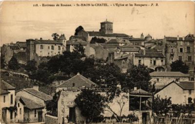 CPA AK St-HAON-le-CHATEL L'Église et les Remparts (687688)
