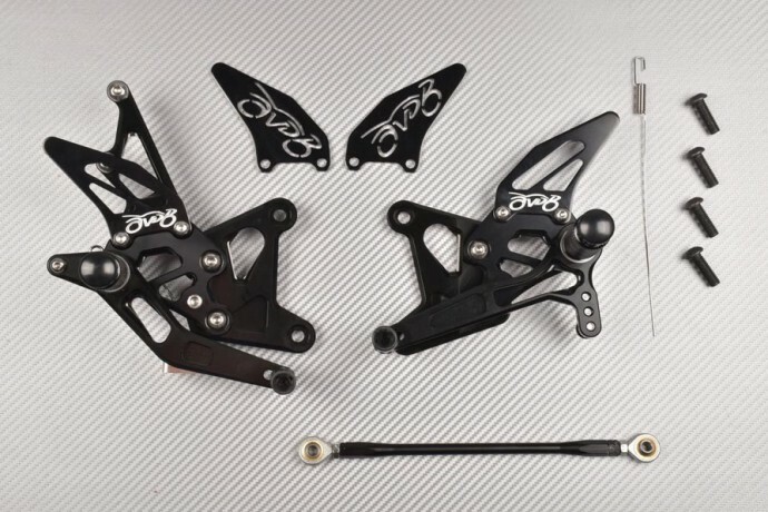 Commandes Reculées Kawasaki ZX6R 2007-2008 pour Pilotage sur Piste et Circuit
