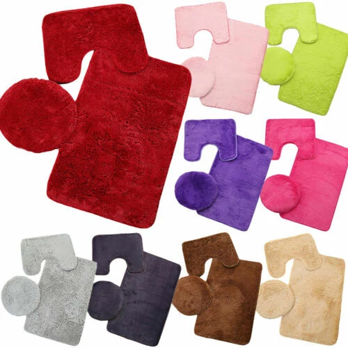 Einfarbige Badvorleger, Set