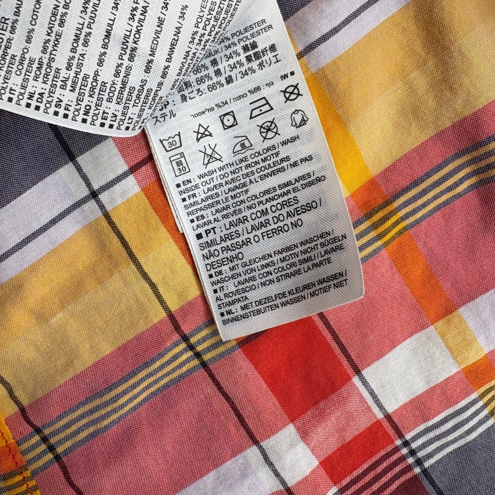 Camicia Salomon donna grande arancione bottoni a quadri pelle avanzata outdoor campeggio escursione