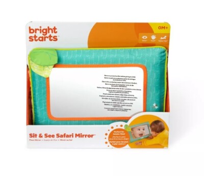 Bright Starts Foldable Boby Sit and See Safari Floor Mirror - New !!