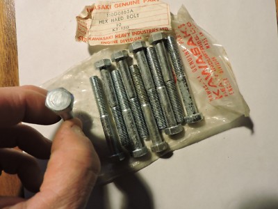 KAWASAKI NOS NEW HEX HEAD BOLT (10) 110G0865A 2 3/4 8X65 1.25
