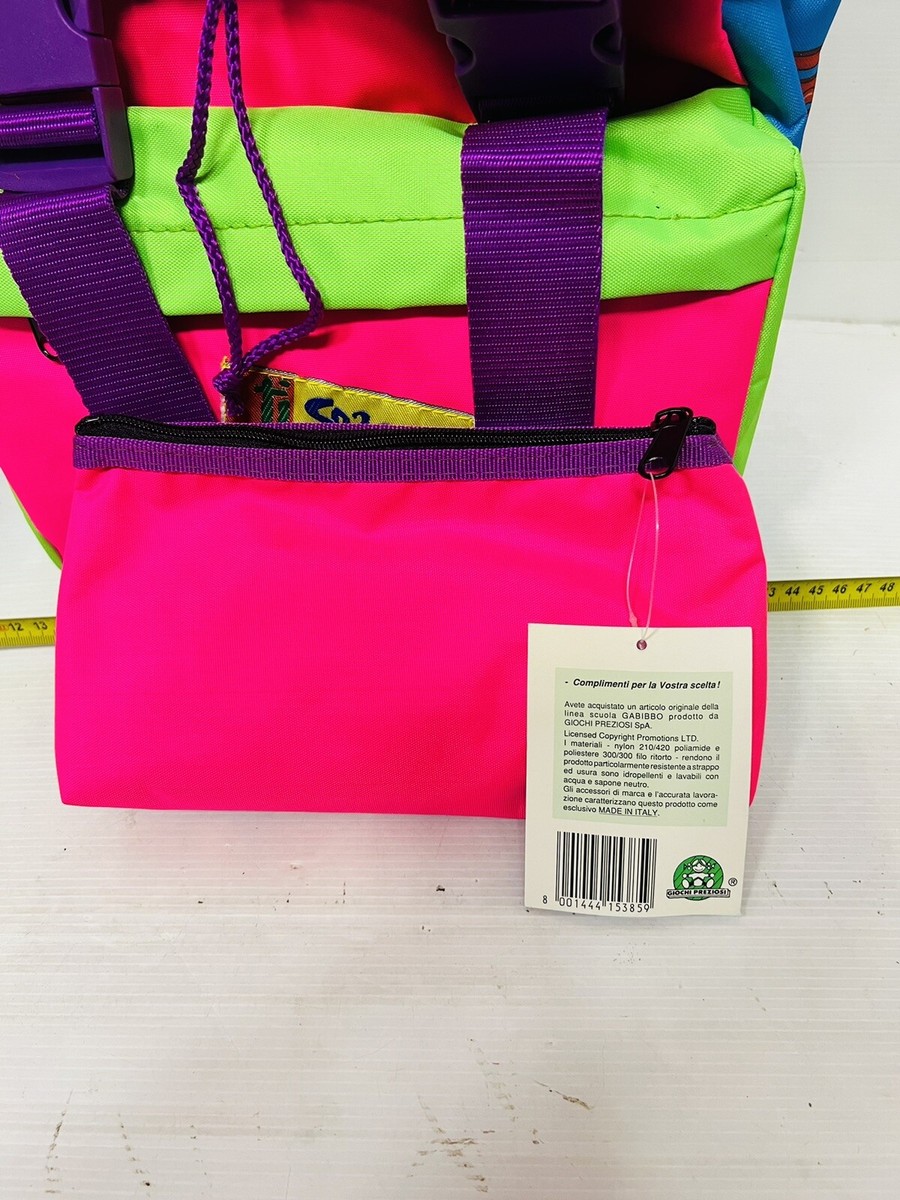 Gabibbo Large Version School Backpack With Pencil Case Vintage 90s