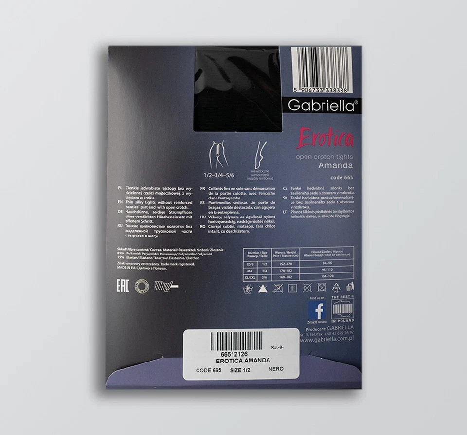 OUVERT Strumpfhose mit Öffnung Schritt offen XS -XXL schwarz, anonymer Versand! - Bild 2 von 2